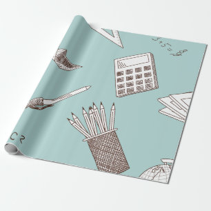 Papel De Presente Maths da escola