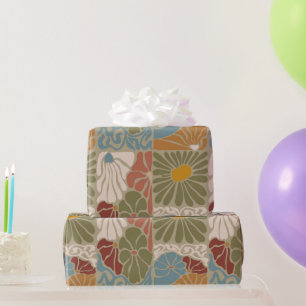 Papel De Presente Matisse Groovy floral Art Nouveau 1970s Boho 