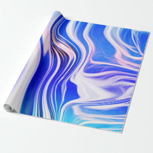 Papel De Presente Matizes Azuis Suaves
