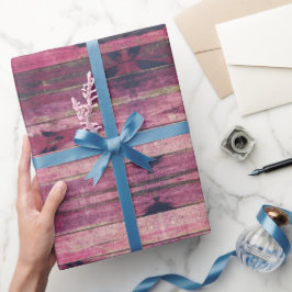 Papel De Presente Matizes De Mão Rosa Colorida Rústica