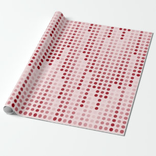 Papel De Presente Matriz de Bolinhas Vermelhas Cor-de-Rosa Branca, p