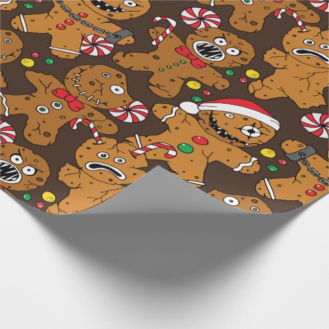 Papel De Presente Mau de Natal - Homem Gingerpão (Ponta)