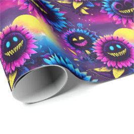 Papel De Presente Mau Girassóis - Rostos Brilhantes E Cansados