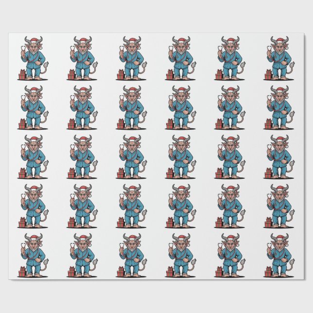 Papel De Presente Mau Krampus Enfermeira Enfermeira Enfermeira de Na (Aberto)