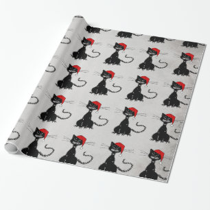 Papel De Presente Mau Natal Black Cat