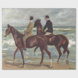 Papel De Presente Max Liebermann: Dois Cavaleiros na Praia Arte