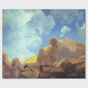 Papel De Presente Maxfield Parrish Manhã 1922 Nuvem Azul Arte Fina