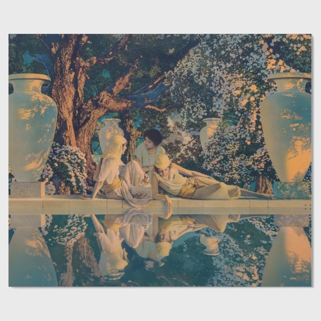 Papel De Presente Maxfield Parrish O Jardim de Alá 1918 Arte Fina (Aberto)