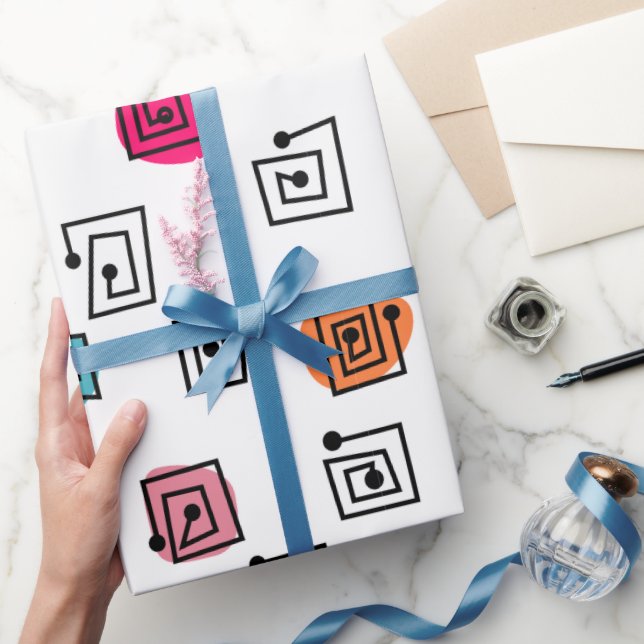 Papel De Presente Mazes Coloridos (Presentear)