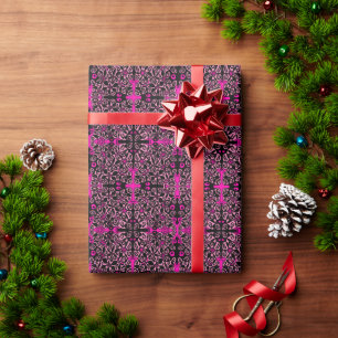 Papel De Presente Mazipoodles Células Semelhantes Diferem Preto Rosa