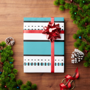 Papel De Presente MAZIPOODLES Padrão de Tricô Listrado 236 B