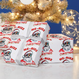Papel De Presente Me-Rizz Natal gen Alpha meme engraçado