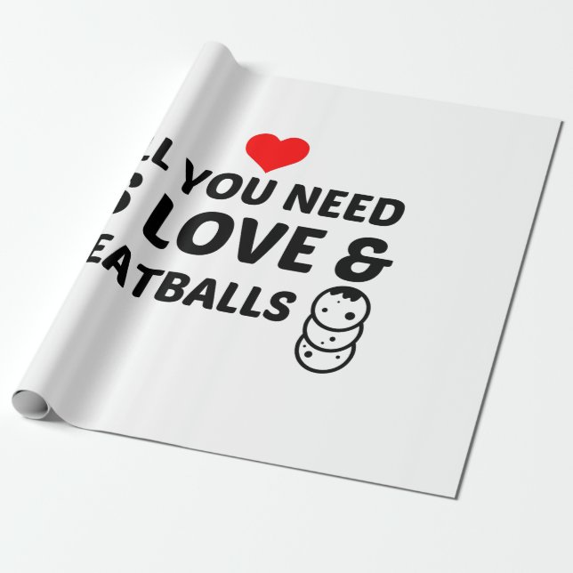 PAPEL DE PRESENTE MEATBALLS AND LOVE (Desenrolado)