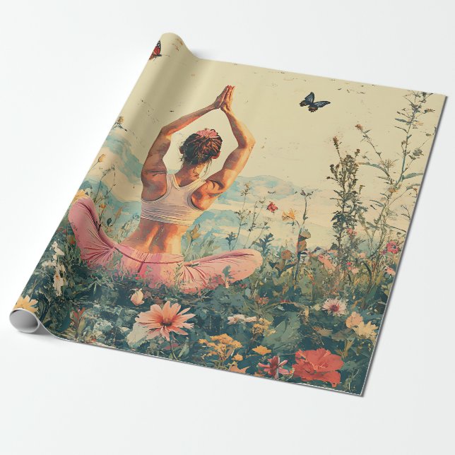 Papel De Presente Meditação Serena ao Nascer do Sol (3) (Desenrolado)