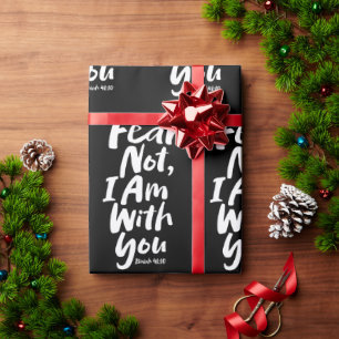 Papel De Presente MEDO NÃO, estou com você Religioso - Isaiah 41:1