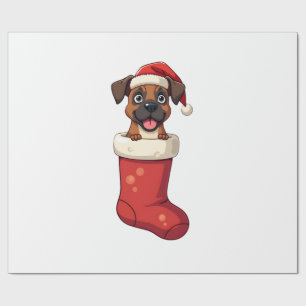 Papel De Presente Meia de Natal de Boxer