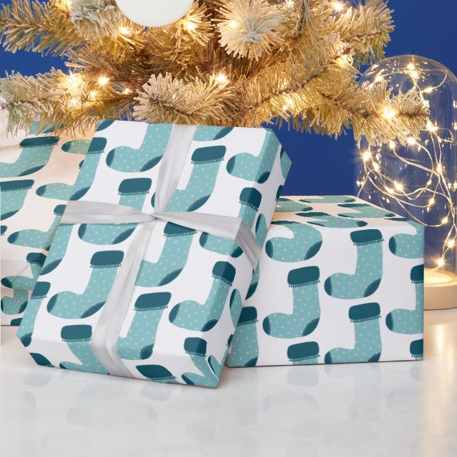 Papel De Presente Meia de Natal Feriado (Feriados)