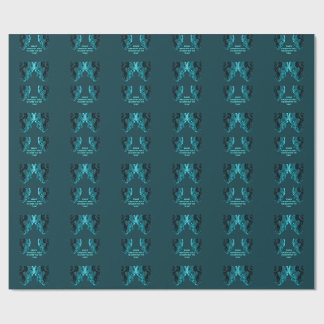 Papel De Presente Meias da Tripulação Cabeça Robótica Cyborg (Aberto)