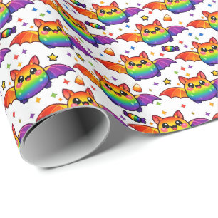 Papel De Presente 🌈🦇 Meias da Tripulação Estrela Cadente do Morceg