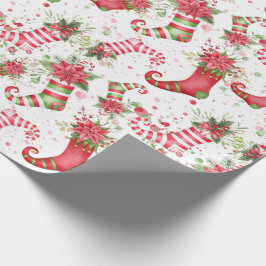 Papel De Presente meias de Natal do Papai Noel escala normal