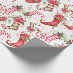 Papel De Presente meias de Natal do Papai Noel escala normal