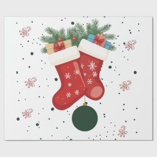 Papel De Presente  Meias de Natal e Presentes de Natal Lindos Desenh