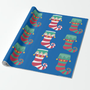 Papel De Presente Meias de Natal Wraparound