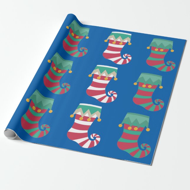 Papel De Presente Meias de Natal Wraparound (Desenrolado)