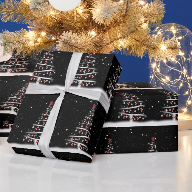 Papel De Presente Meias vermelhas de Natal e enfeites de beisebol  (Feriados)