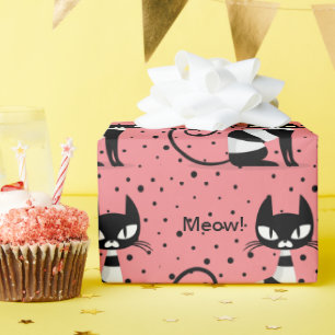 Papel De Presente meio século Meow! Papo De Embalagem De Gatos Atômi