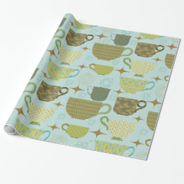 Papel De Presente Meio século Modern Turquoise Teacup