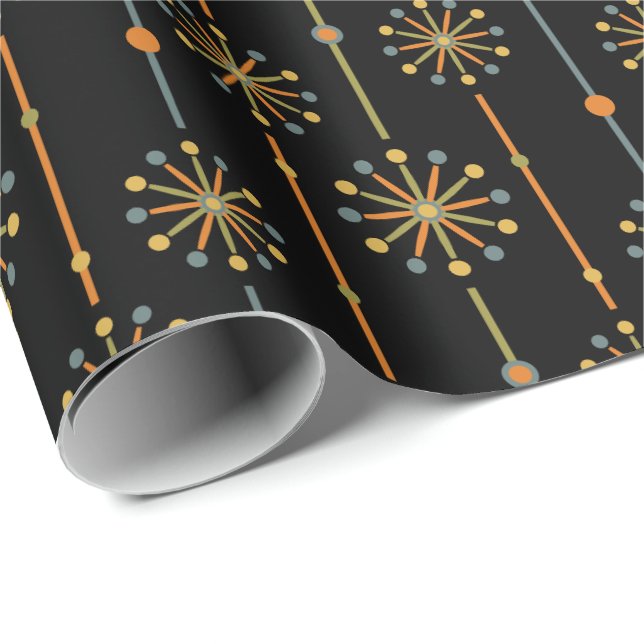 Papel De Presente Meio século Starburst Strike Cores Personalizadas  (Ponta do rolo)