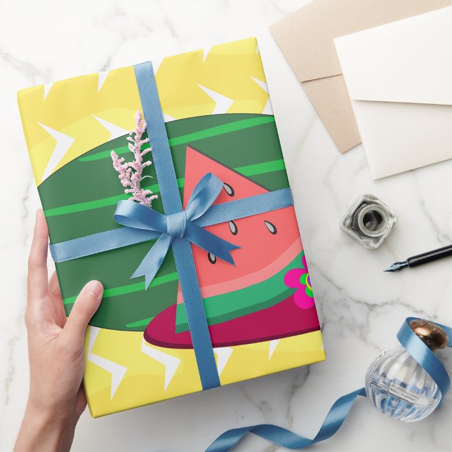 Papel De Presente Melancia Em Papel De Enrolamento De Chapas (Criador carregado)