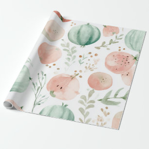 Papel De Presente Melancia Fofo Colorido Rosa Verde