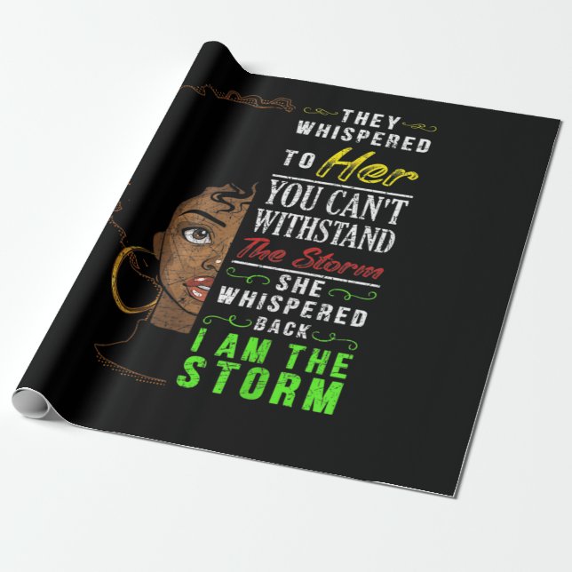Papel De Presente Melanin Women African American Pride Black History (Desenrolado)