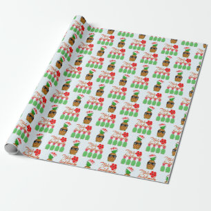 Papel De Presente Mele Kalikimaka Hawaiian Pineapple Feliz Natal