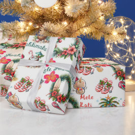 Papel De Presente Mele Kalikimaka na praia