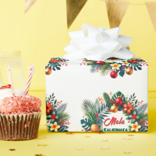 Papel De Presente Mele Kalikimaka - Natal Tropical