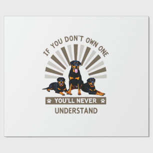 Papel De Presente Melhor Arte de Rottweiler Para Homens Mulheres Cri