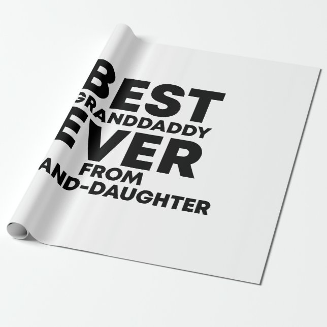 Papel De Presente Melhor avô de neta (Desenrolado)