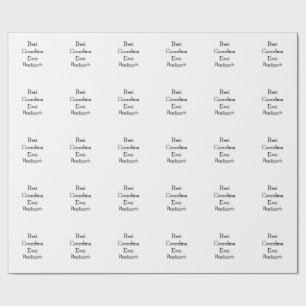Papel De Presente Melhor Avó de todos os tempos nome data simples di