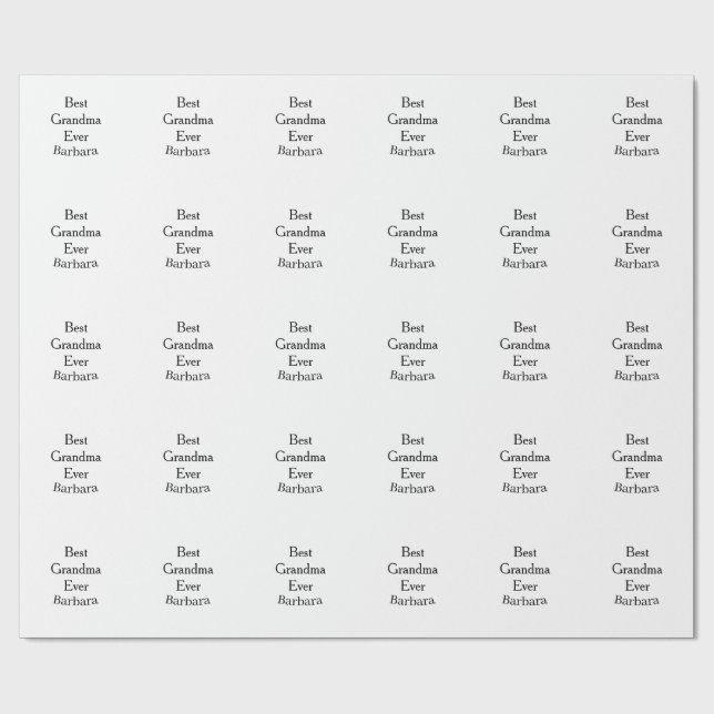 Papel De Presente Melhor Avó de todos os tempos nome data simples di (Aberto)