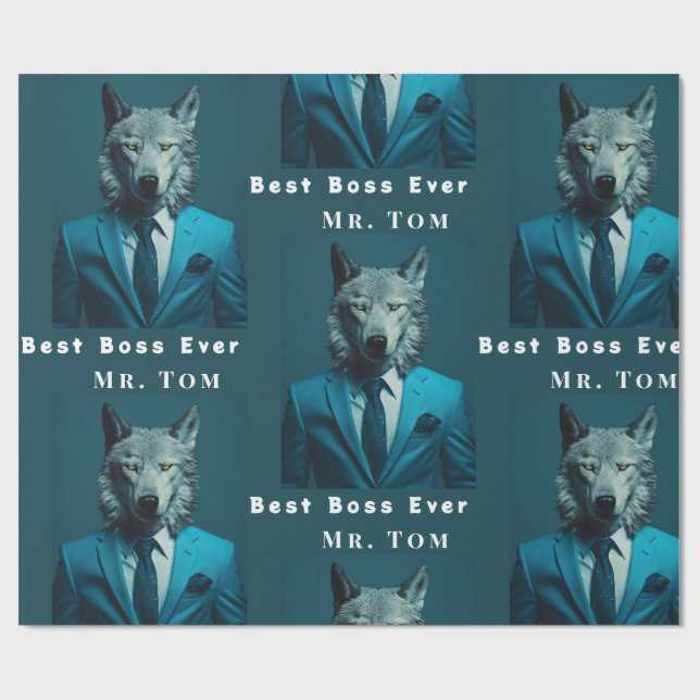 Papel De Presente Melhor Chefe de Todos os Tempos (Aberto)