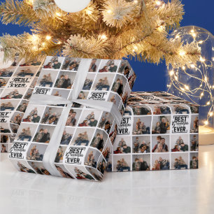 Papel De Presente Melhor Colagem de Fotos do Avô Ever 8