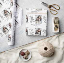 Papel De Presente Melhor Dia de as mães de Fotografia Personalizada