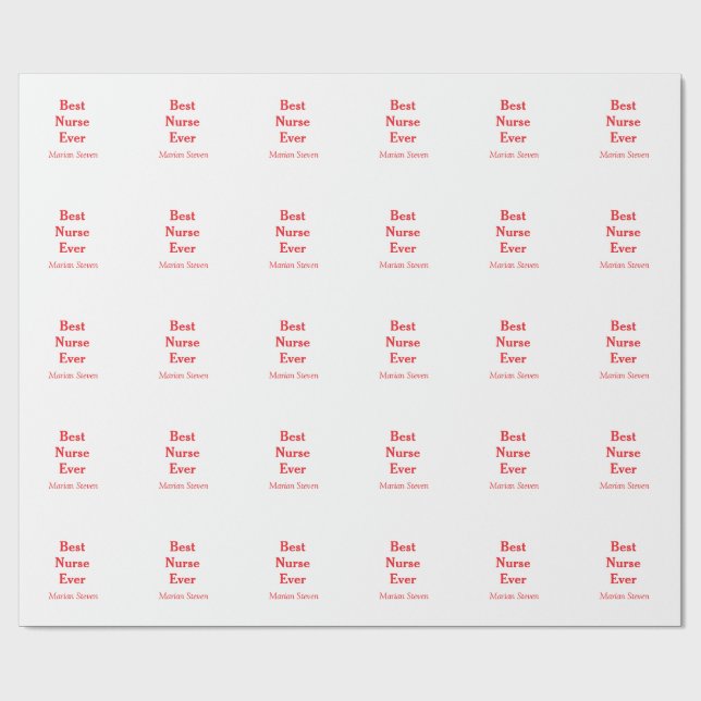 Papel De Presente Melhor enfermeira sempre profissional médico param (Aberto)