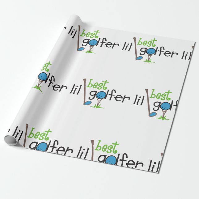 Papel De Presente Melhor Lil Golfer (Desenrolado)
