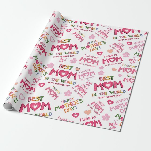 Papel De Presente Melhor Mãe (Desenrolado)