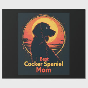 Papel De Presente Melhor Mãe de Cachorro - Camiseta Cocker Spaniel V