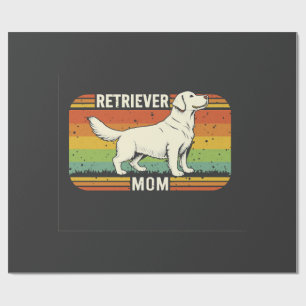 Papel De Presente Melhor Mãe do Retriever Dourado Vintage Cadela Mãe